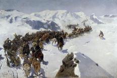 Count Argutinsky Crossing the Caucasian Range, 1892-Franz Roubaud-Giclee Print