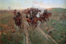 Cherkessian Horseman Crossing the River-Franz Roubaud-Giclee Print