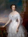 Portrait De Elisabeth De Wittelsbach (1837-1898) (Sissi Ou Sisi), Imperatrice D'autriche (1854-18-Franz Schrotzberg-Framed Stretched Canvas