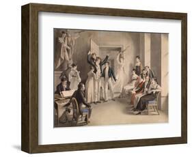 Franz Schubert (1797-182). Party Game of the Schubertians in Atzenbrugg, 1821-Leopold Kupelwieser-Framed Giclee Print