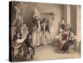 Franz Schubert (1797-182). Party Game of the Schubertians in Atzenbrugg, 1821-Leopold Kupelwieser-Stretched Canvas