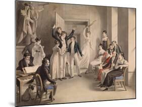 Franz Schubert (1797-182). Party Game of the Schubertians in Atzenbrugg, 1821-Leopold Kupelwieser-Mounted Giclee Print