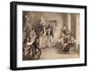 Franz Schubert (1797-182). Party Game of the Schubertians in Atzenbrugg, 1821-Leopold Kupelwieser-Framed Giclee Print