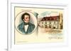 Franz Schubert and Birthplace-null-Framed Premium Giclee Print