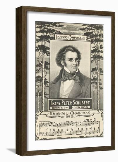 Franz Schubert and Music-null-Framed Art Print