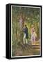 Franz Schubert Austrian Musician Carving His Beloved's Name on a Tree-null-Framed Stretched Canvas