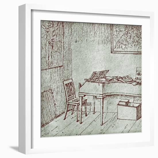 Franz Schubert - his-Moritz Ludwig von Schwind-Framed Giclee Print
