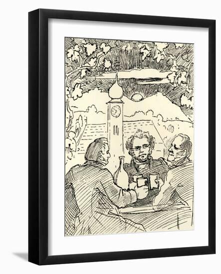 Franz Schubert with Lachner-Moritz Ludwig von Schwind-Framed Giclee Print