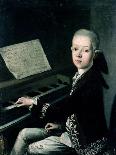 Portrait of Carl Graf Firmian at the Piano, Formerly Thought to be Mozart (1756-91)-Franz Thaddaus Helbling-Framed Premium Giclee Print