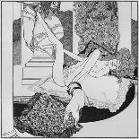 Lesbian Scene, Illustration from 'La Bonbonniere', plate VII, 1907-Franz Von Bayros-Giclee Print