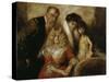 Franz Von Lenbach with Wife and Daughters-Franz Von Lenbach-Stretched Canvas