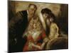 Franz Von Lenbach with Wife and Daughters-Franz Von Lenbach-Mounted Giclee Print