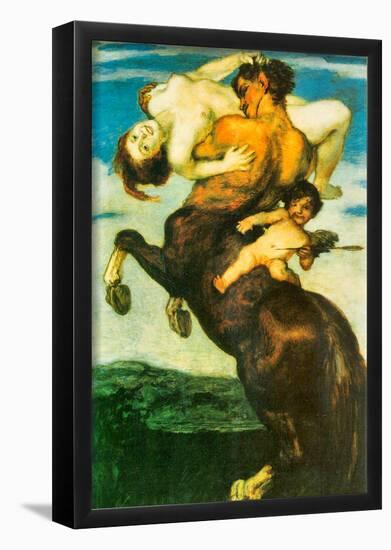 Franz von Stuck Rape of a Nymph Art Print Poster-null-Framed Poster