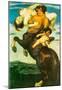 Franz von Stuck Rape of a Nymph Art Print Poster-null-Mounted Poster