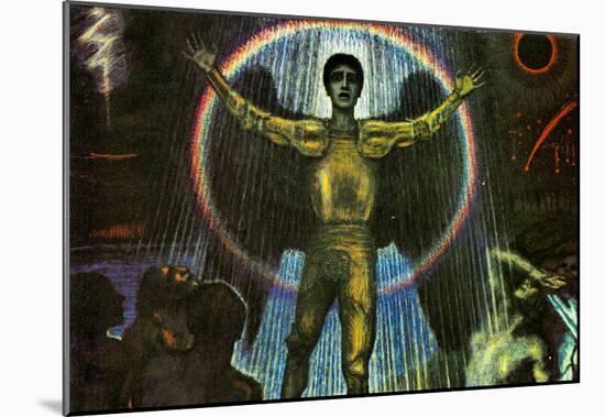 Franz von Stuck The Angel of the Court Art Print Poster-null-Mounted Poster