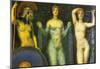 Franz von Stuck The Three Goddesses Athena Hera and Aphrodite Art Print Poster-null-Mounted Poster