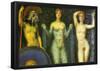 Franz von Stuck The Three Goddesses Athena Hera and Aphrodite Art Print Poster-null-Framed Poster