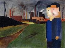 Industrial Landscape and Workers-Franz Wilhelm Seiwert-Stretched Canvas