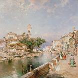 The Canal Tolentini-Franz Xaver Thallmaier-Stretched Canvas