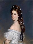 Portrait De Elisabeth De Wittelsbach (1837-1898) (Sissi Ou Sisi), Imperatrice D'autriche (1854-189-Franz Xaver Winterhalter-Giclee Print