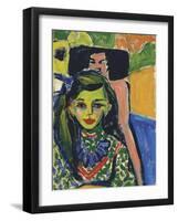 Franzi in Front of a Carved Chair-Ernst Ludwig Kirchner-Framed Giclee Print