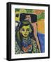 Franzi in Front of a Carved Chair-Ernst Ludwig Kirchner-Framed Giclee Print