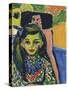 Franzi in Front of a Carved Chair-Ernst Ludwig Kirchner-Stretched Canvas