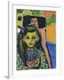 Franzi in Front of a Carved Chair-Ernst Ludwig Kirchner-Framed Giclee Print