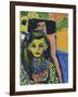 Franzi in Front of a Carved Chair-Ernst Ludwig Kirchner-Framed Giclee Print