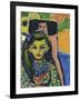 Franzi in Front of a Carved Chair-Ernst Ludwig Kirchner-Framed Giclee Print