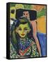 Franzi in Front of a Carved Chair-Ernst Ludwig Kirchner-Framed Stretched Canvas