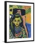 Franzi in Front of a Carved Chair-Ernst Ludwig Kirchner-Framed Giclee Print