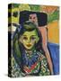 Franzi in Front of a Carved Chair-Ernst Ludwig Kirchner-Stretched Canvas