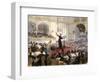 Franzi Liszt Conducting His New Oratorio at Budapest, Hungary, 1860s-null-Framed Giclee Print