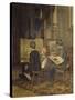 Franzl, Hansl and Friedl Painting at the Easel, 1892 (Painting)-Franz Von Defregger-Stretched Canvas