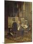 Franzl, Hansl and Friedl Painting at the Easel, 1892 (Painting)-Franz Von Defregger-Mounted Giclee Print