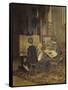 Franzl, Hansl and Friedl Painting at the Easel, 1892 (Painting)-Franz Von Defregger-Framed Stretched Canvas