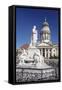 Franzoesischer Dom (French Cathedral), Schiller memorial, Gendarmenmarkt, Mitte, Berlin, Germany, E-Markus Lange-Framed Stretched Canvas