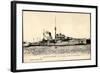 Französisches Kriegsschiff Courbet, Port De Guerre-null-Framed Giclee Print