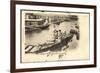 Französisches Kriegsschiff Le Jemmapes, Brest, Port-null-Framed Giclee Print