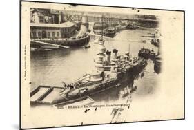 Französisches Kriegsschiff Le Jemmapes, Brest, Port-null-Mounted Giclee Print