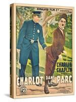 Französisches Werbeplakat für Charlie Chaplins vierten Film 'In The Park' (1915)-null-Stretched Canvas