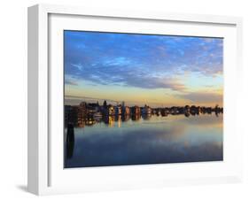 Fraser River House Boats, British Columbia, Canada-Rick A. Brown-Framed Premium Photographic Print