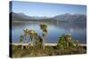 Frasers Beach and Lake Manapouri, Manapouri, Southland, South Island, New Zealand, Pacific-Stuart Black-Stretched Canvas