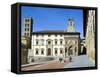 Fraternita Dei Laici Building and Church of Santa Maria Della Pieve, Piazza Vasari, Arezzo, Italy-Nico Tondini-Framed Stretched Canvas