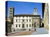 Fraternita Dei Laici Building and Church of Santa Maria Della Pieve, Piazza Vasari, Arezzo, Italy-Nico Tondini-Stretched Canvas