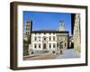 Fraternita Dei Laici Building and Church of Santa Maria Della Pieve, Piazza Vasari, Arezzo, Italy-Nico Tondini-Framed Premium Photographic Print