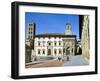 Fraternita Dei Laici Building and Church of Santa Maria Della Pieve, Piazza Vasari, Arezzo, Italy-Nico Tondini-Framed Premium Photographic Print