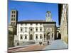 Fraternita Dei Laici Building and Church of Santa Maria Della Pieve, Piazza Vasari, Arezzo, Italy-Nico Tondini-Mounted Premium Photographic Print