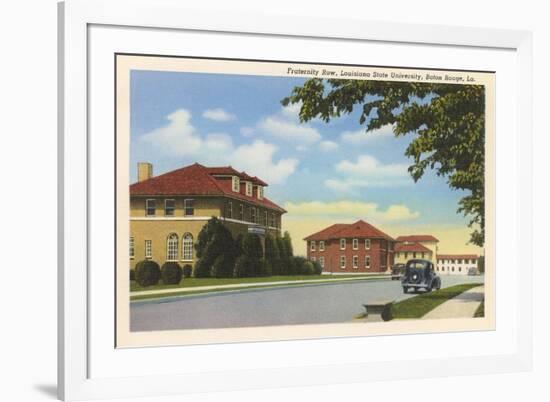 Fraternity Row, LSU, Baton Rouge-null-Framed Art Print